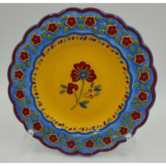 MWW Market Floral Dessert Plates Ceramic set of 4 Approximately 8” Wide - Picture 5 of 6